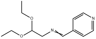 Ethanamine, 2,2-diethoxy-N-(4-pyridinylmethylene)- Struktur