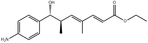 ethyl (2E,4E,6R,7R)-7-(4-aminophenyl)-7-hydroxy-4,6-dimethylhepta-2,4-dienoate Struktur