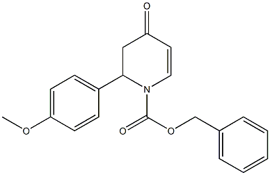 benzyl 3,4-dihydro-2-(4-methoxyphenyl)-4-oxopyridine-1(2H)-carboxylate Struktur