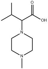 3-methyl-2-(4-methylpiperazin-1-yl)butanoic acid Struktur