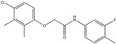 2-(4-chloro-2,3-dimethylphenoxy)-N-(3-fluoro-4-methylphenyl)acetamide Struktur