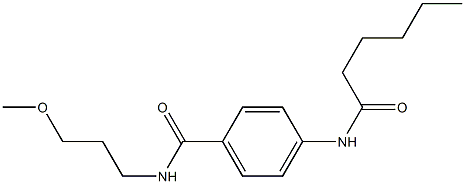 4-(hexanoylamino)-N-(3-methoxypropyl)benzamide Struktur