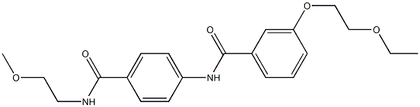 3-(2-ethoxyethoxy)-N-(4-{[(2-methoxyethyl)amino]carbonyl}phenyl)benzamide Struktur