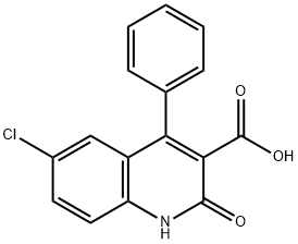 6-CHLORO-2-OXO-4-PHENYL-1H-QUINOLINE-3-CARBOXYLIC ACID Struktur