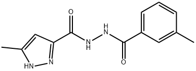 3-methyl-N'-(3-methylbenzoyl)-1H-pyrazole-5-carbohydrazide Struktur