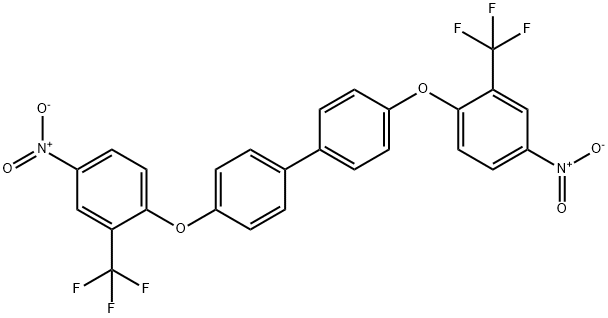 1,1'-Biphenyl, 4,4'-bis[4-nitro-2-(trifluoromethyl)phenoxy]- Struktur