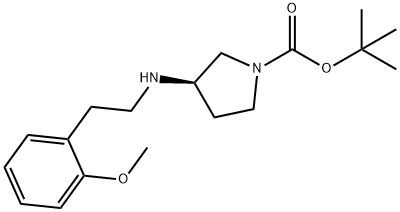 (R)-tert-butyl 3-(2-methoxyphenethylamino)pyrrolidine-1-carboxylate Struktur