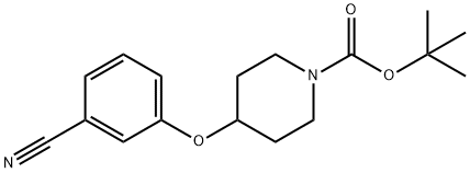 tert-butyl 4-(3-cyanophenoxy)piperidine-1-carboxylate Struktur