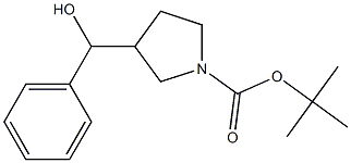 3-(hydroxyphenylmethyl)pyrrolidine-1-carboxylic acid t-butyl ester Struktur