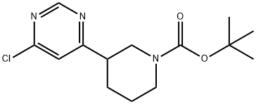 4-Chloro-6-(N-Boc-piperidin-3-yl)pyrimidine Struktur