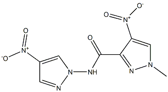 4-nitro-N-{4-nitro-1H-pyrazol-1-yl}-1-methyl-1H-pyrazole-3-carboxamide Struktur