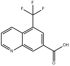 5-(trifluoromethyl)quinoline-7-carboxylic acid Struktur