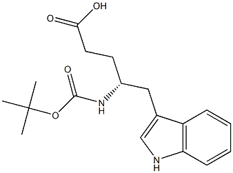 (4R)-5-(1H-indol-3-yl)-4-[(2-methylpropan-2-yl)oxycarbonylamino]pentanoic acid Struktur