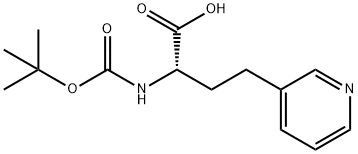 (2S)-2-{[(tert-butoxy)carbonyl]amino}-4-(pyridin-3-yl)butanoic acid Struktur