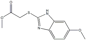 methyl 2-[(6-methoxy-1H-1,3-benzodiazol-2-yl)sulfanyl]acetate Struktur