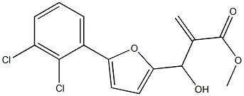 methyl 2-{[5-(2,3-dichlorophenyl)furan-2-yl](hydroxy)methyl}prop-2-enoate Struktur