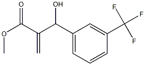 methyl 2-{hydroxy[3-(trifluoromethyl)phenyl]methyl}prop-2-enoate Struktur