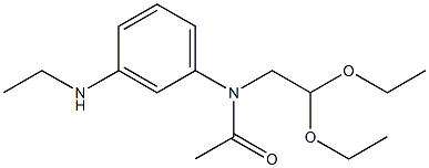 N-ethyl-N-diethoxyethyl-m-aminoacetanilide Struktur