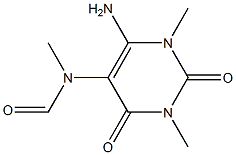 6-AMINO-5-(N-FORMYLMETHYLAMINO)-1,3-DIMETHYLURACIL Struktur