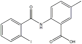 2-[(2-iodobenzoyl)amino]-5-methylbenzoic acid Struktur