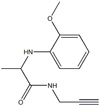 2-[(2-methoxyphenyl)amino]-N-(prop-2-yn-1-yl)propanamide Struktur