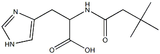 2-[(3,3-dimethylbutanoyl)amino]-3-(1H-imidazol-4-yl)propanoic acid Struktur