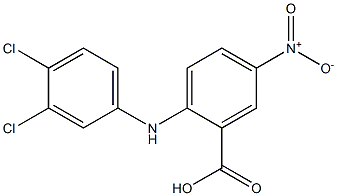 2-[(3,4-dichlorophenyl)amino]-5-nitrobenzoic acid Struktur