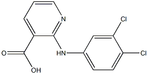 2-[(3,4-dichlorophenyl)amino]pyridine-3-carboxylic acid Struktur