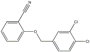 2-[(3,4-dichlorophenyl)methoxy]benzonitrile Struktur