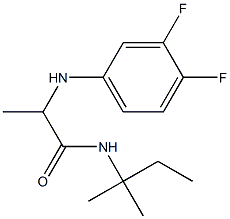 2-[(3,4-difluorophenyl)amino]-N-(2-methylbutan-2-yl)propanamide Struktur