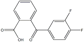 2-[(3,4-difluorophenyl)carbonyl]benzoic acid Struktur