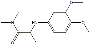 2-[(3,4-dimethoxyphenyl)amino]-N,N-dimethylpropanamide Struktur