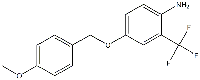 4-[(4-methoxyphenyl)methoxy]-2-(trifluoromethyl)aniline Struktur