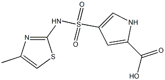 4-[(4-methyl-1,3-thiazol-2-yl)sulfamoyl]-1H-pyrrole-2-carboxylic acid Struktur