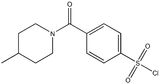 4-[(4-methylpiperidin-1-yl)carbonyl]benzene-1-sulfonyl chloride Struktur