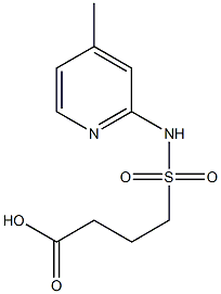 4-[(4-methylpyridin-2-yl)sulfamoyl]butanoic acid Struktur