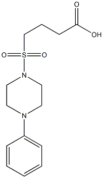 4-[(4-phenylpiperazine-1-)sulfonyl]butanoic acid Struktur