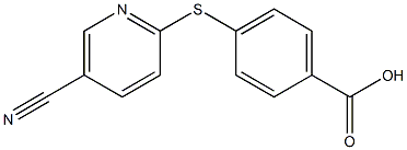 4-[(5-cyanopyridin-2-yl)thio]benzoic acid Struktur