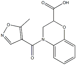 4-[(5-methylisoxazol-4-yl)carbonyl]-3,4-dihydro-2H-1,4-benzoxazine-2-carboxylic acid Struktur