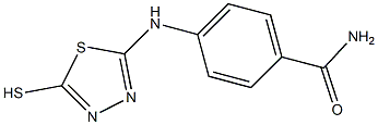 4-[(5-sulfanyl-1,3,4-thiadiazol-2-yl)amino]benzamide Struktur