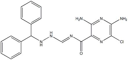 6-Chloro-2-[[[(diphenylmethyl)amino]aminomethylene]carbamoyl]pyrazine-3,5-diamine Struktur