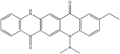 5-(Dimethylamino)-2-ethyl-5,12-dihydroquino[2,3-b]acridine-7,14-dione Struktur