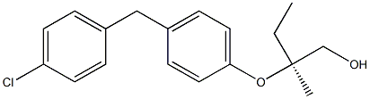 (S)-2-[4-(4-Chlorobenzyl)phenoxy]-2-methyl-1-butanol Struktur