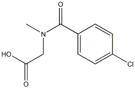 N-(4-CHLOROBENZOYL)-N-METHYLGLYCINE Struktur