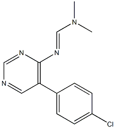 N'-[5-(4-chlorophenyl)pyrimidin-4-yl]-N,N-dimethyliminoformamide Struktur