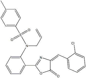 N1-allyl-N1-{2-[4-(2-chlorobenzylidene)-5-oxo-4,5-dihydro-1,3-oxazol-2-yl]phenyl}-4-methylbenzene-1-sulfonamide Struktur