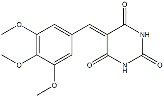 5-(3,4,5-trimethoxybenzylidene)hexahydropyrimidine-2,4,6-trione Struktur