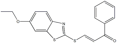 3-[(6-ethoxy-1,3-benzothiazol-2-yl)thio]-1-phenylprop-2-en-1-one Struktur