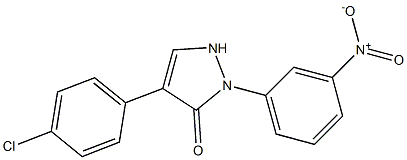 4-(4-chlorophenyl)-2-(3-nitrophenyl)-1,2-dihydro-3H-pyrazol-3-one Struktur