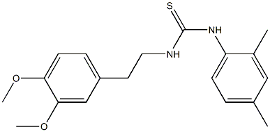 N-(3,4-dimethoxyphenethyl)-N'-(2,4-dimethylphenyl)thiourea Struktur